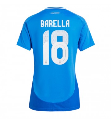 Italia Nicolo Barella #18 Primera Equipación Mujer Eurocopa 2024 Manga Corta